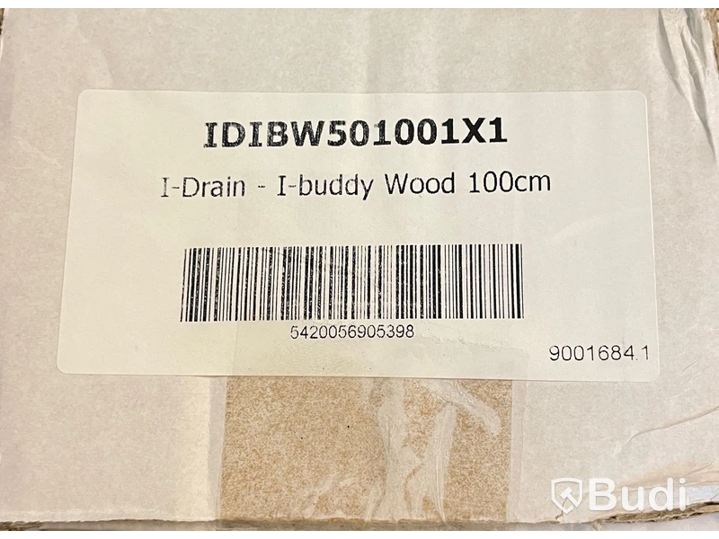 3 st. duschavlopp, I-Drain, 1 st NY I-Buddy Wood, totalt ord. pris ink. moms ca: 2000 kr
