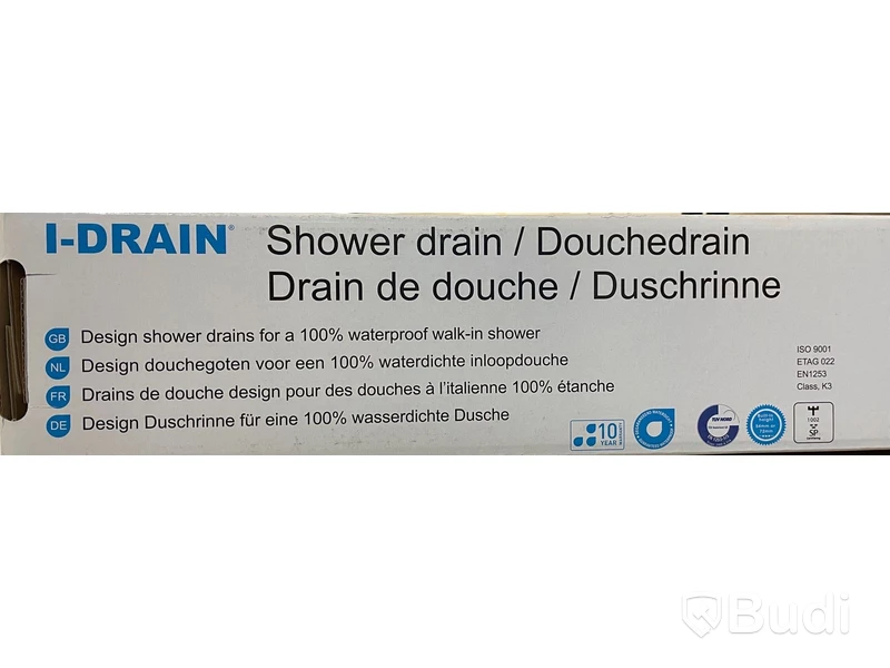 3 st. duschavlopp, I-Drain, 1 st NY I-Buddy Wood, totalt ord. pris ink. moms ca: 2000 kr