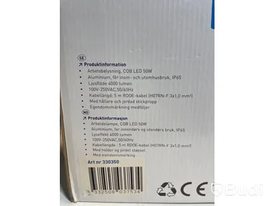 1 st. arbetslampa, NoviPro LED 50W IP65, ord. pris ink. moms ca: 1000 kr