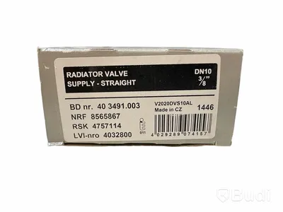 15 st. radiatorventil, Altech DN10 Rak 3/8” totalt ord. pris ink. moms ca:  3600 kr