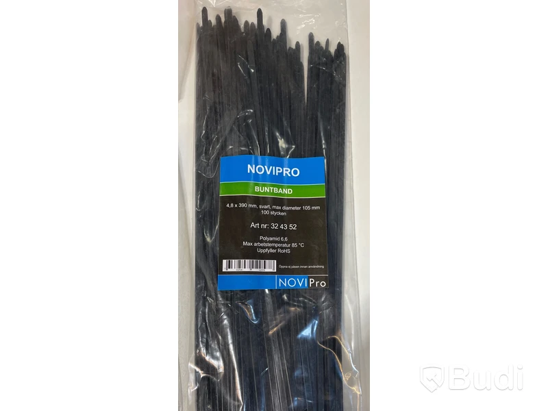 15 st. paket med buntband, olika storlekar, NoviPro, ord. pris ink. moms ca: 1500 kr