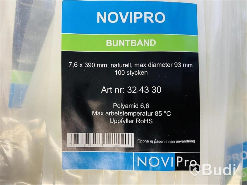 3 st. buntband — 100-pack Novipro,  totalt ord. pris inkl. moms ca: 1200 kr