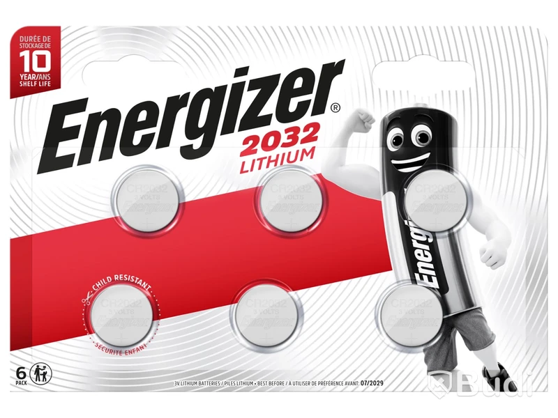 8 st. batteri – 6-pack Energizer CR2032, 3V Lithium,  totalt ord. pris inkl. moms ca: 600 kr