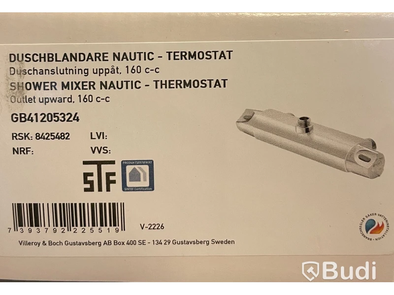 Duschblandare - Gustavsberg Nautic termostat, duschanslutning uppåt, Ord. pris inkl. moms ca: 1500 kr