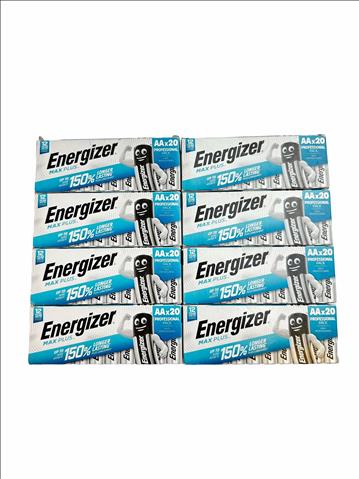 (NY) 8 st. AA Batterier — Energizer 20-pack, Totalt ord. pris inkl. moms ca: 1350 kr