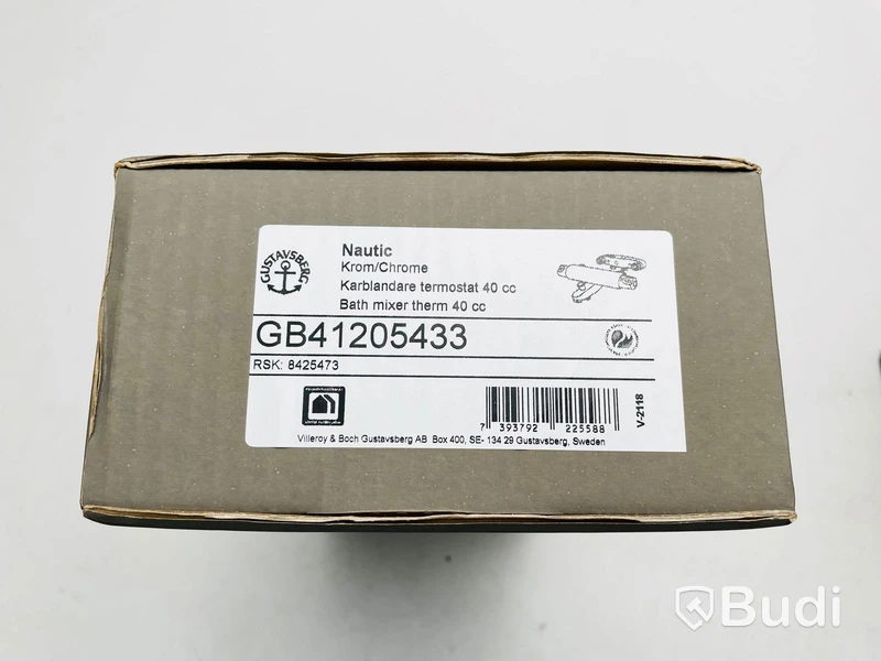 1 st badkarsblandare, NY - Gustavsberg Nautic Termostat 160/40 cc, art. nr: GB41205433, ord. pris ca: 4000