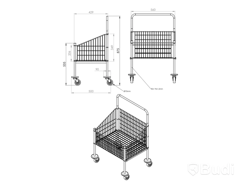 2 st tvättvagn med 4-hjul, NY - Compact Energi, art. Nr: 330060, totalt ord. Pris ca: 2000 kr