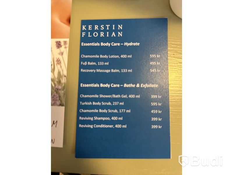 Kerstin Florian : Solskyddskräm. Värmande massage balsam  - se beskrivning
