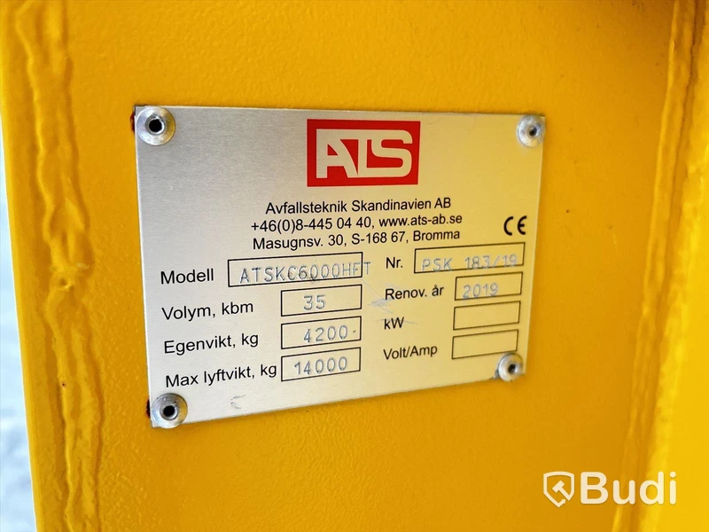 Stationär komprimator ATS Orwak med dubbla containrar - 2019