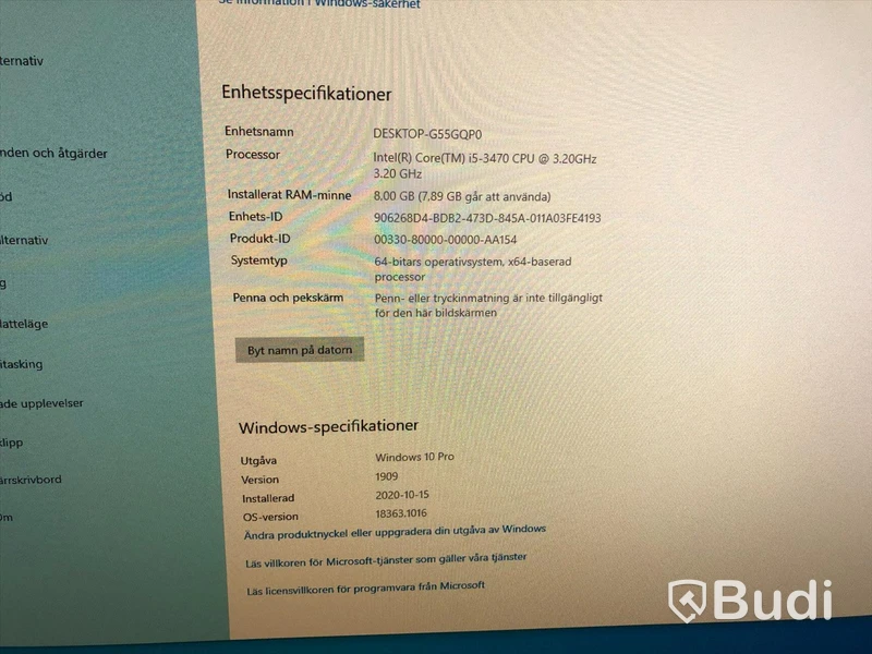 4st Kontorsdatorer m skärmar, tangentbord och mus