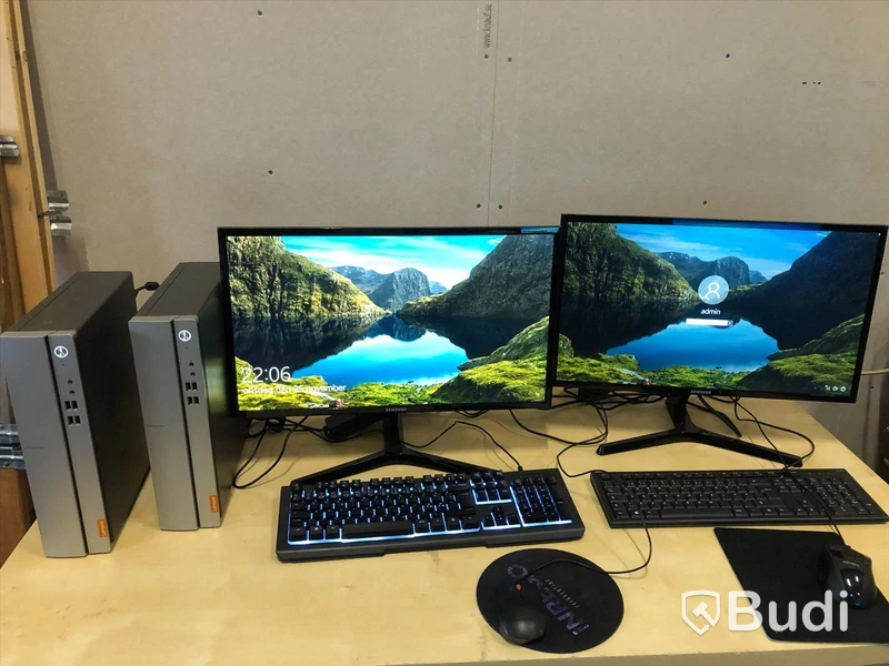 2st Datorer Lenovo Ideacenter m Samsung 24" skärmar