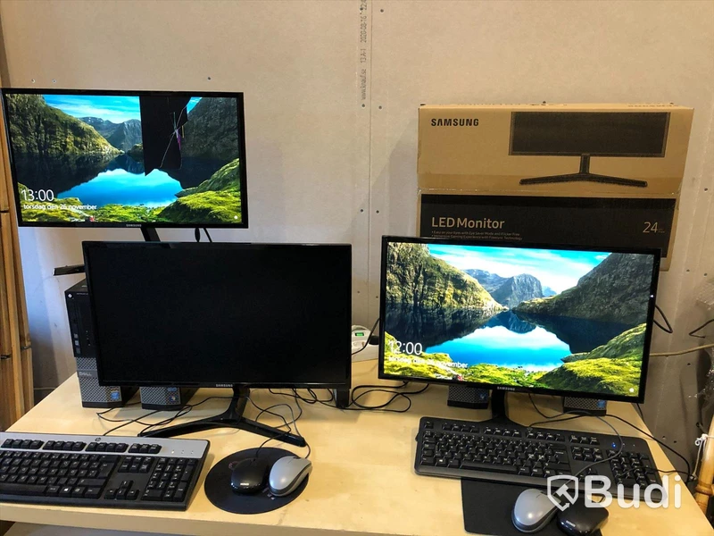 4st Datorer DELL m Samsung 24" skärmar