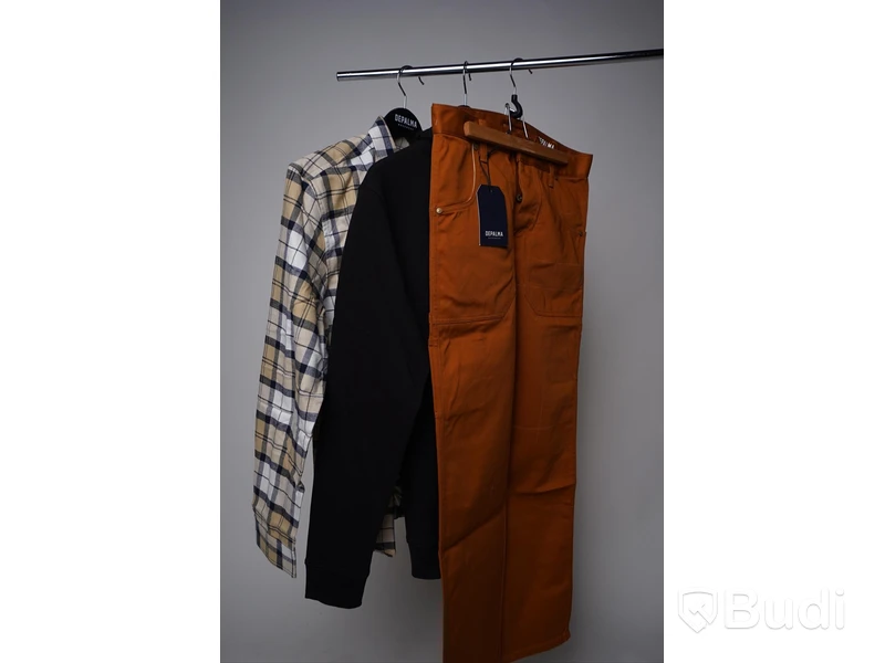 Arbetsbyxor, skjorta, hoodie, DEPALMA. Strl M.
