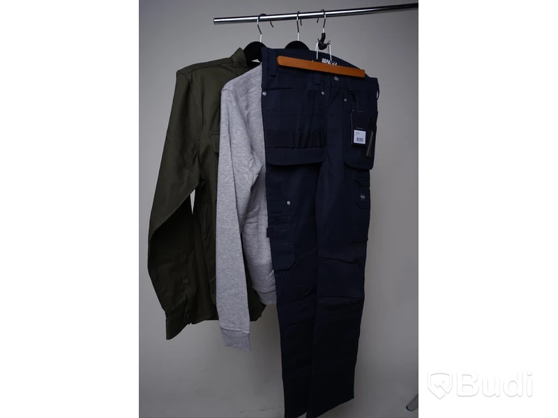 Arbetsbyxor, skjorta, hoodie, DEPALMA. Strl M.