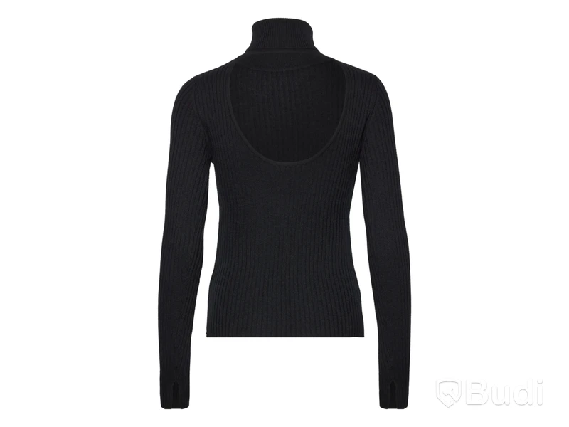 Polotröja Ganni Sprayed Merino Rib Open Back Highneck, stl. XS