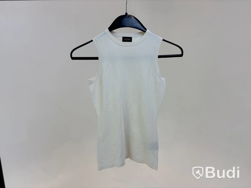 Topp Leoni Mona Tank Tip, vit, stl. XS - By Nathalie Schuterman, Design Filippa Fuxe