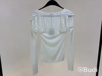Tröja Leoni Baroque Long Sleeve Top, vit, stl. M - By Nathalie Schuterman, Design Filippa Fuxe