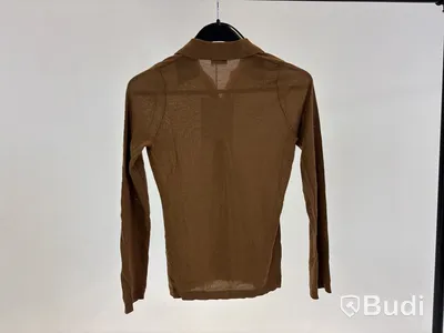 Skjorta Leoni Miro Knitted Shirt, brun, stl. XS - By Nathalie Schuterman, Design Filippa Fuxe