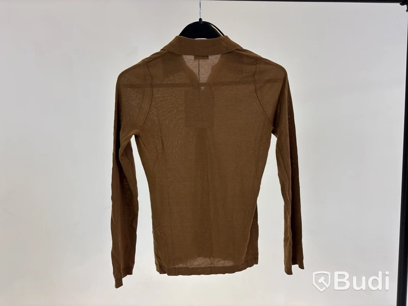 Skjorta Leoni Miro Knitted Shirt, brun, stl. XS - By Nathalie Schuterman, Design Filippa Fuxe