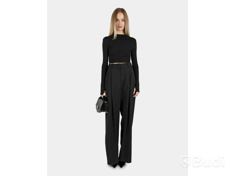 Top Nathalie Schuterman, Ellen cropped sweater, svart, stl. 34