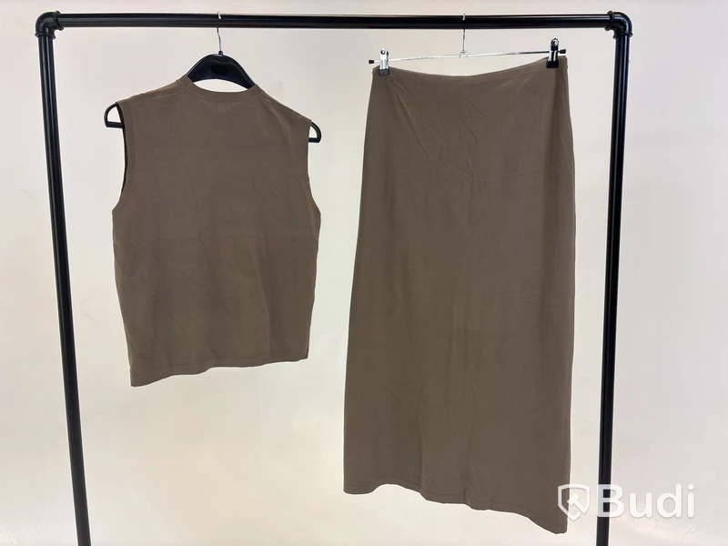 Tvådelad Set med topp och kjol, Leoni, beige stl. M - By Nathalie Schuterman, Design Filippa Fuxe