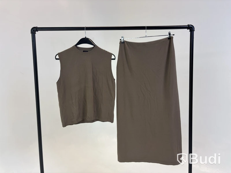 Tvådelad Set med topp och kjol, Leoni, beige stl. M - By Nathalie Schuterman, Design Filippa Fuxe