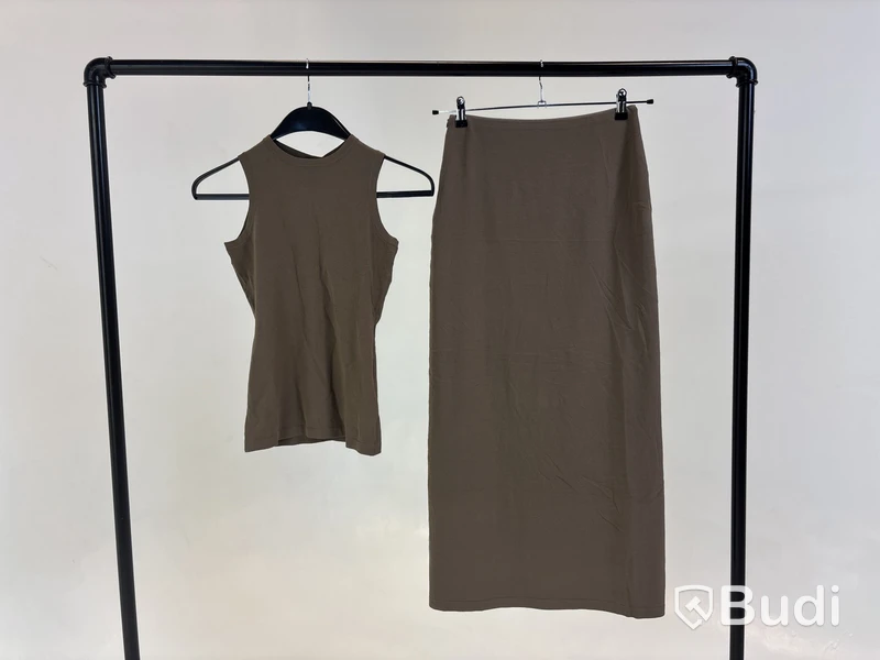 Tvådelad Set med topp och kjol, Leoni, beige stl. M - By Nathalie Schuterman, Design Filippa Fuxe