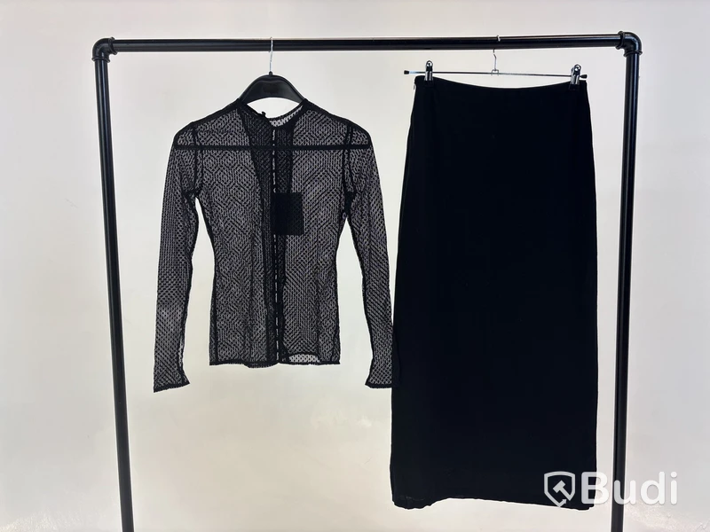 Tvådelad Set med topp och kjol, Leoni, svart stl. M - By Nathalie Schuterman, Design Filippa Fuxe