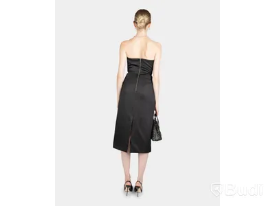 Klänning Nathalie Schuterman, Satin Midi Dress, svart, stl. XS