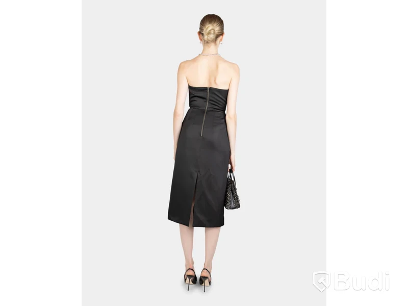 Klänning Nathalie Schuterman, Satin Midi Dress, svart, stl. XS