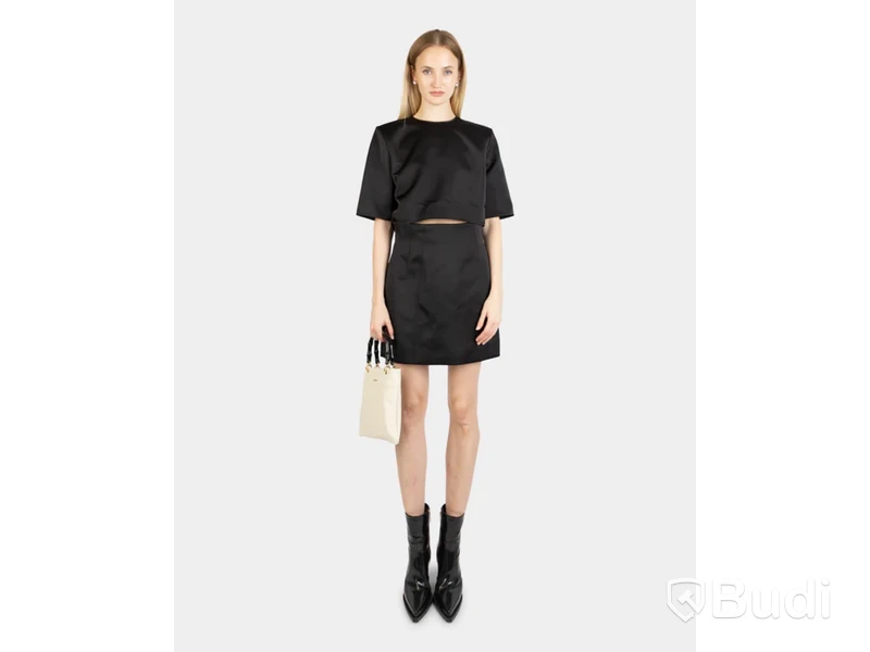 Kjol Nathalie Schuterman, Satin Carrie Skirt Black, stl. S