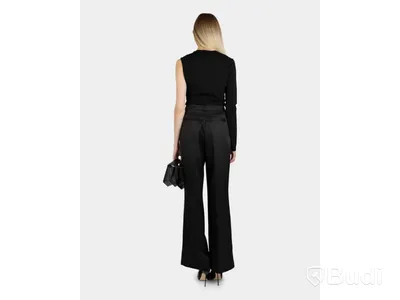 Byxor Nathalie Schuterman, Satin Angelina Pants Black, stl. L