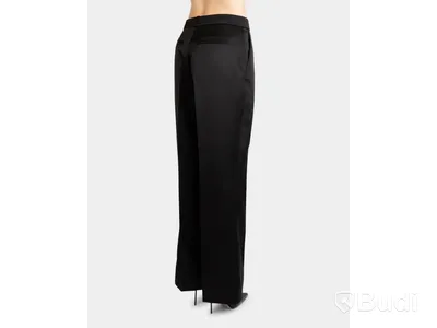 Byxor Nathalie Schuterman, Satin Angelina Pants Black, stl. L