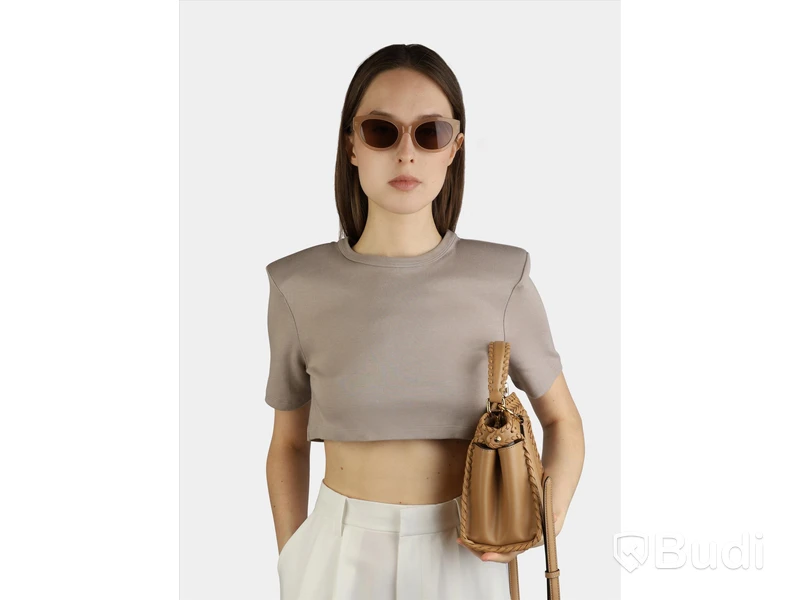 Cropped t-shirt Nathalie Schuterman, Fanny, beige, stl. XS