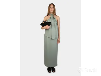 Kjol Nathalie Schuterman, Poem Draped skirt sage, stl. 40