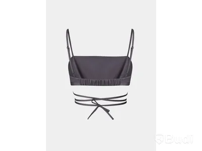 Top Nathalie Schuterman, Satin Bra Top Grey, stl. S