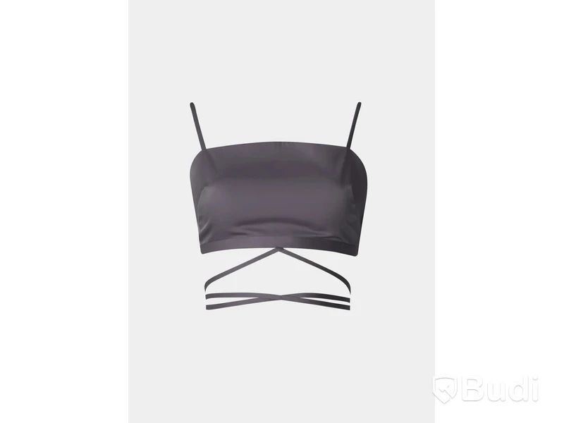 Top Nathalie Schuterman, Satin Bra Top Grey, stl. S