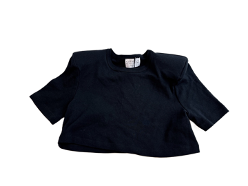 (NY) Cropped t-shirt Nathalie Schuterman, Fanny, svart, stl. XS