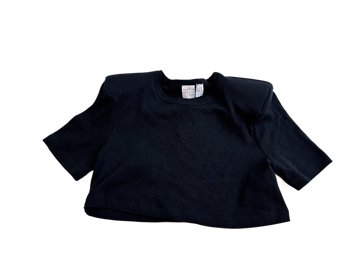 (NY) Cropped t-shirt Nathalie Schuterman, Fanny, svart, stl. S