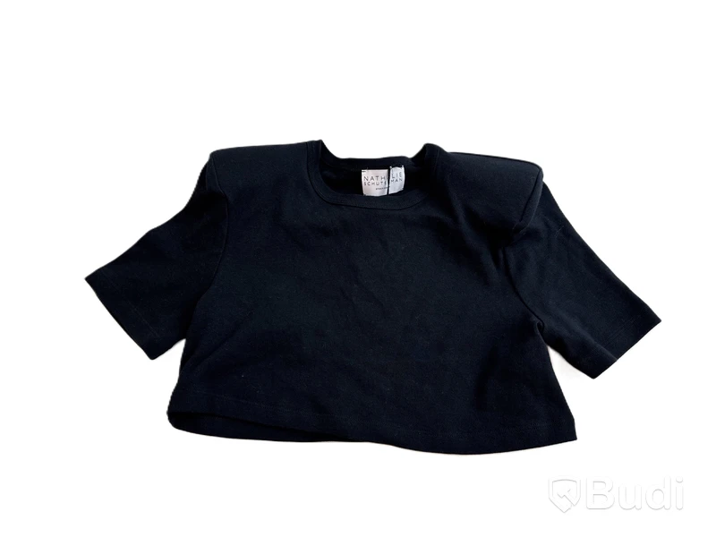 Cropped t-shirt Nathalie Schuterman, Fanny, svart, stl. S