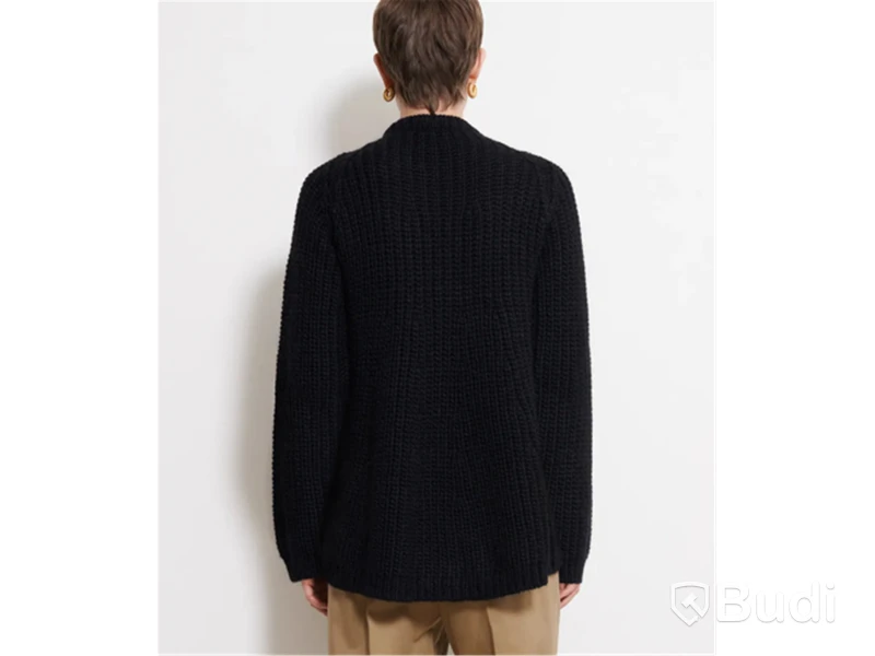 Stickad tröja Teurn, Alra sweater, svart, stl. XS