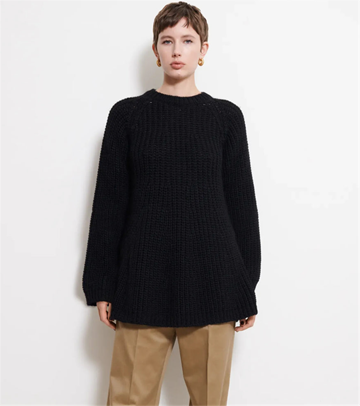 (NY) Stickad tröja Teurn, Alra sweater, svart, stl. XS