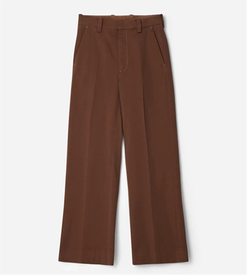 (NY) Byxor Teurn, flat front chinos, bruna, stl. 34