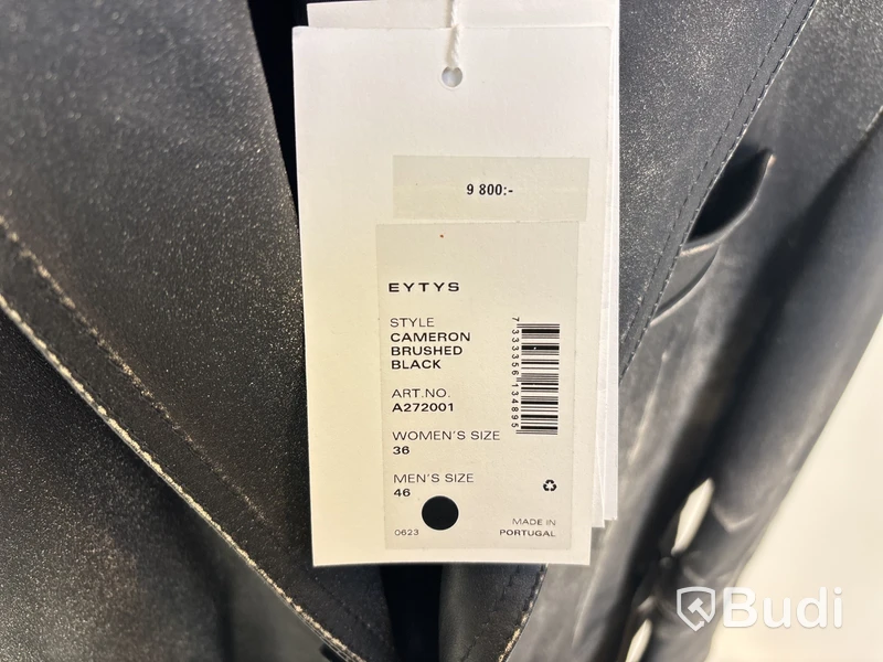 Jacka Eytys Unisex, Cameron Brushed, stl. dam 36/ herr 46, svart