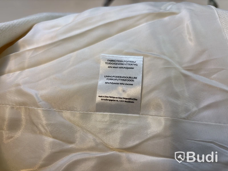 Kavaj Leoni, vit, stl. M - By Nathalie Schuterman, Design Filippa Fuxe