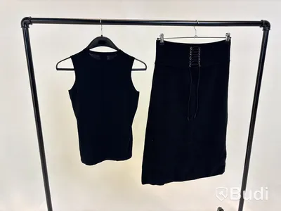 Tvådelad Set med topp och kjol, Leoni, svart stl. L - By Nathalie Schuterman, Design Filippa Fuxe