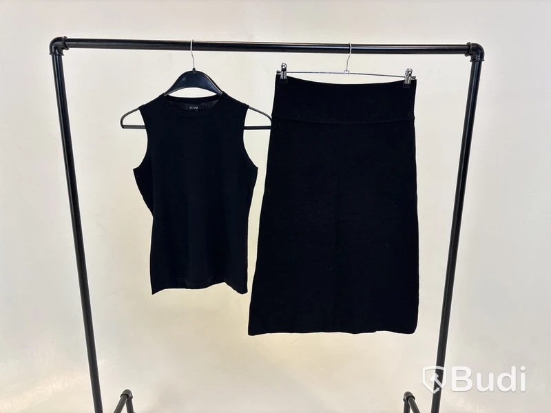 Tvådelad Set med topp och kjol, Leoni, svart stl. L - By Nathalie Schuterman, Design Filippa Fuxe