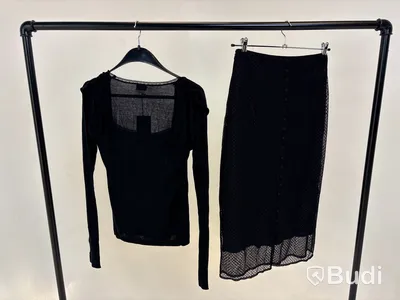 Tvådelad Set med topp och kjol, Leoni, svart stl. M - By Nathalie Schuterman, Design Filippa Fuxe