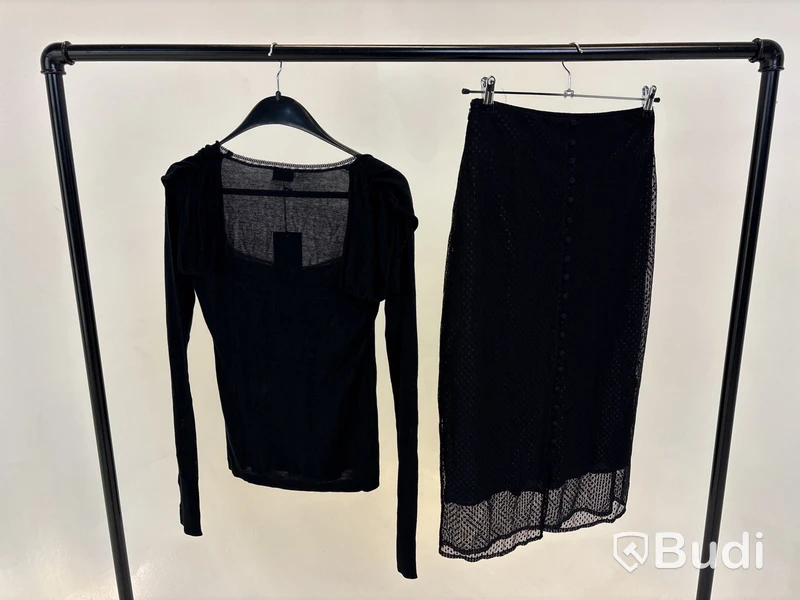 Tvådelad Set med topp och kjol, Leoni, svart stl. M - By Nathalie Schuterman, Design Filippa Fuxe