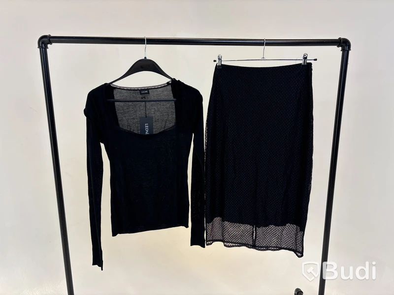 Tvådelad Set med topp och kjol, Leoni, svart stl. M - By Nathalie Schuterman, Design Filippa Fuxe